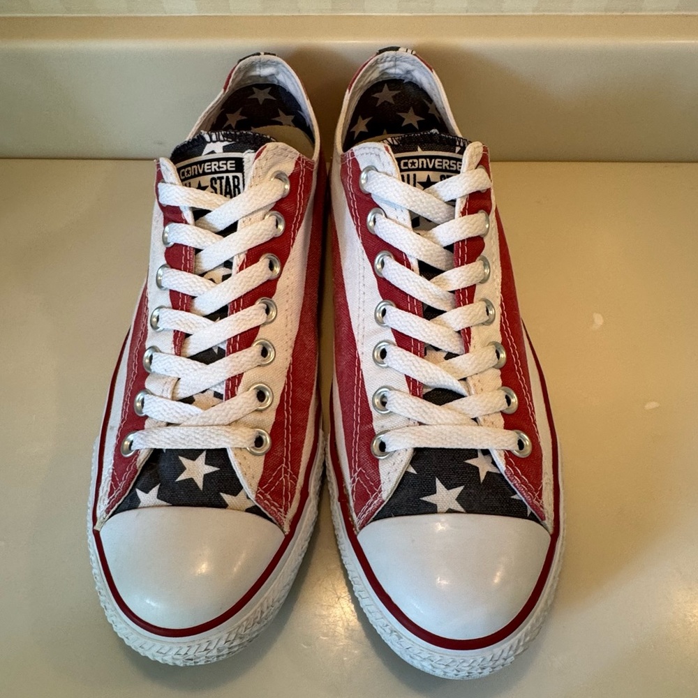 Converse Chuck Taylor All Star US Flag Low Top Sneakers Unisex M 9.5 W 11.5 - Picture 3 of 16